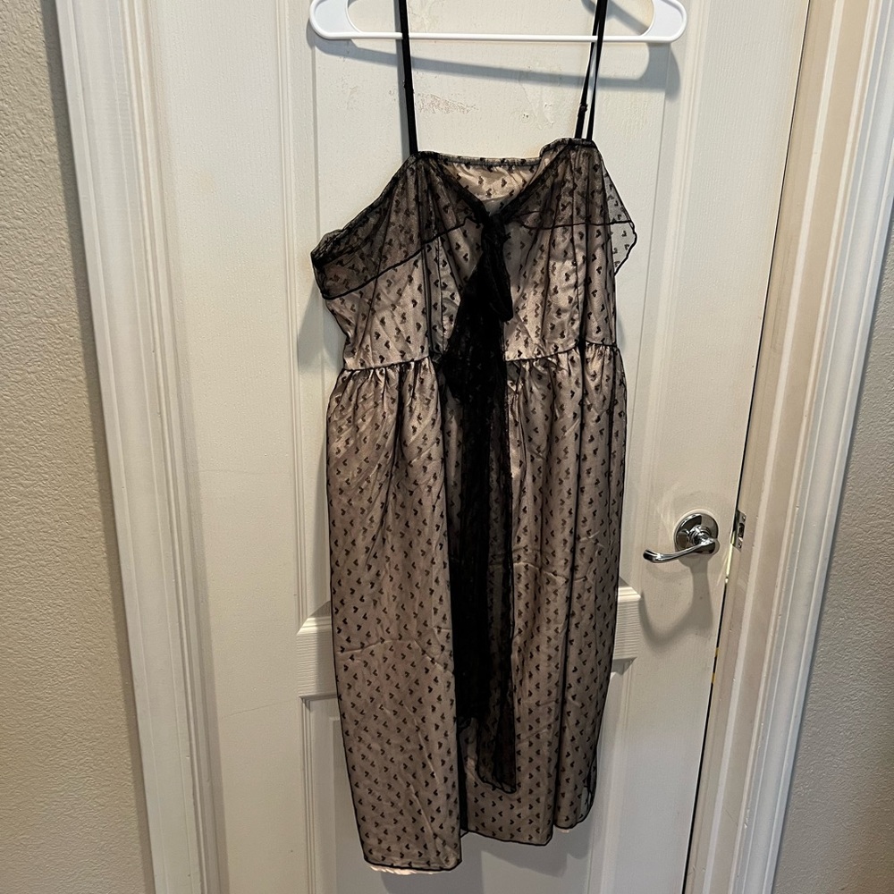 Sheer retro style polka dot dress